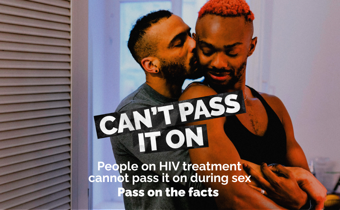 A couple in an embrace.