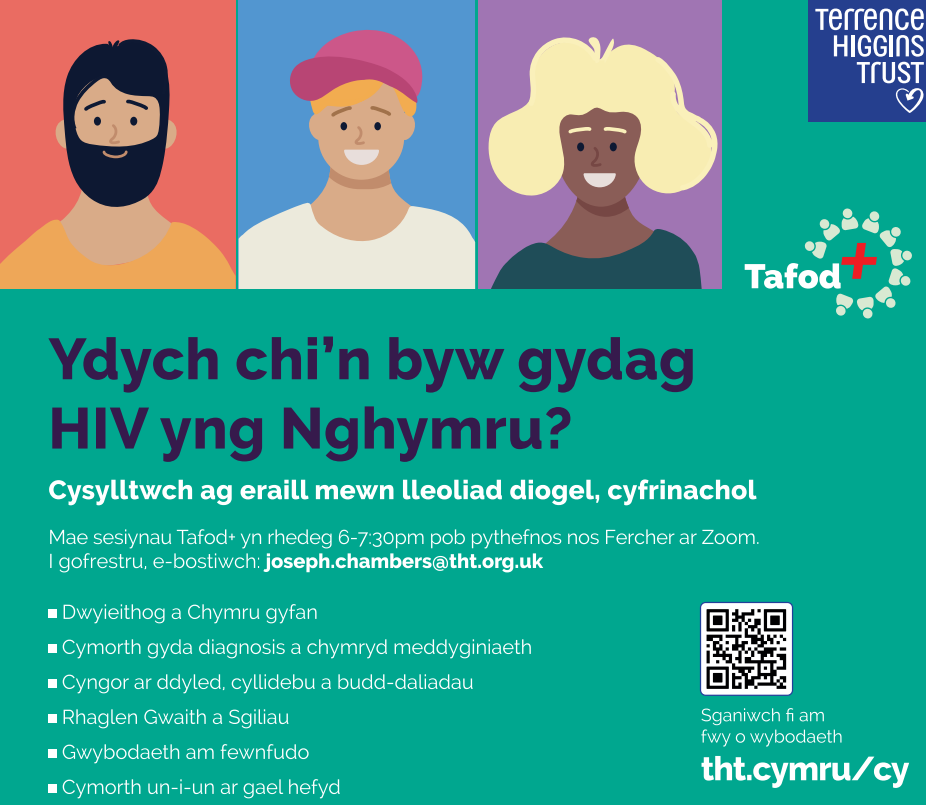 Poster with information supporting Welsh service users.